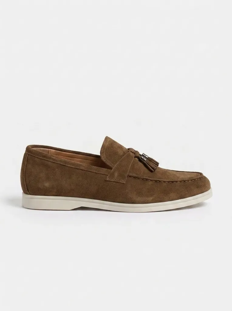 Suede Loafer Confort – Mocassin table en Daim